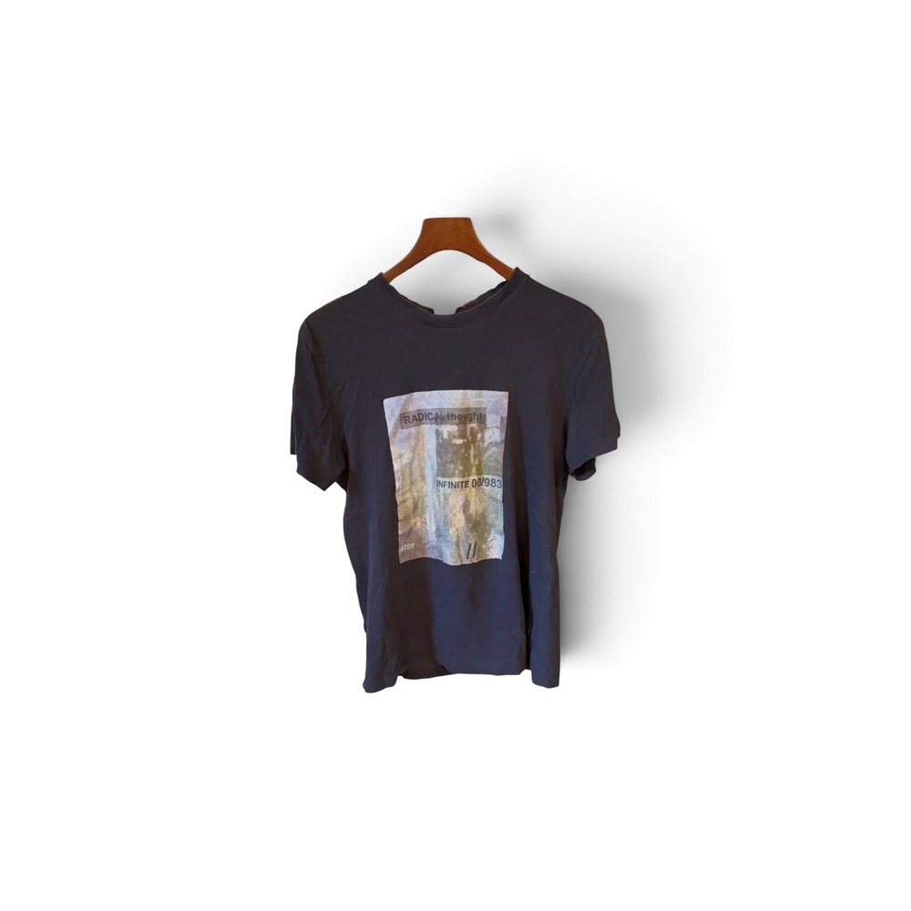 Only & Sons Mens Radical Thought Graphic T-Shirt Charcoal Gray Small Streetwear